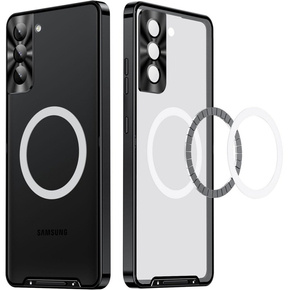 Θήκη για Samsung Galaxy S21 FE 5G, CamShield MagSafe, διαφανής / μαύρη