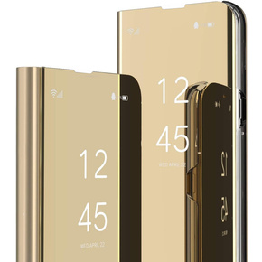 Θήκη για Samsung Galaxy S21 FE, Clear View, χρυσή