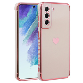 Θήκη για Samsung Galaxy S21 FE, Electro heart, ροζ rose gold