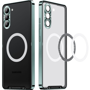 Θήκη για Samsung Galaxy S23, CamShield MagSafe, διαφανής / πράσινη