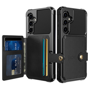 Θήκη για Samsung Galaxy S23 FE, Card Holder Kickstand, μαύρη