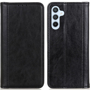 Θήκη για Samsung Galaxy S23 FE, Wallet Litchi Leather, μαύρη