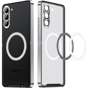 Θήκη για Samsung Galaxy S23 Plus, CamShield MagSafe, διαφανές / ασημί