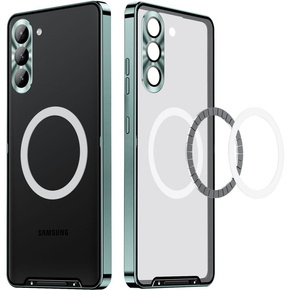 Θήκη για Samsung Galaxy S23 Plus, CamShield MagSafe, διαφανής / πράσινη