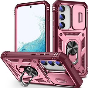 Θήκη για Samsung Galaxy S23 Plus, CamShield Slide, ροζ / κόκκινο