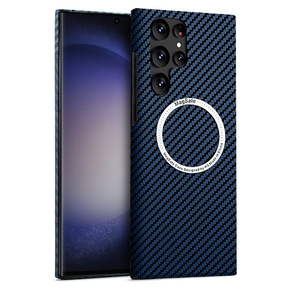 Θήκη για Samsung Galaxy S23 Ultra, Magsafe Slim Carbon, μπλε
