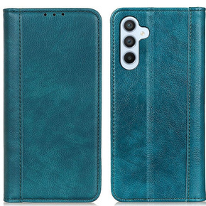 Θήκη για Samsung Galaxy S24+ Plus, Wallet Litchi Leather, πράσινη