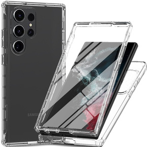 Θήκη για Samsung Galaxy S24 Ultra, Shockproof, με μεμβράνη, διαφανής