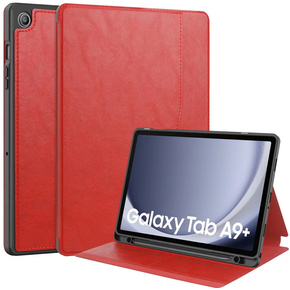 Θήκη για Samsung Galaxy Tab A9+, Business Card and Pen Slot, κόκκινη