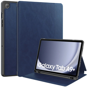 Θήκη για Samsung Galaxy Tab A9+, Business Card and Pen Slot, μπλε