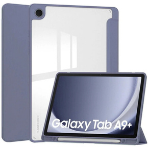 Θήκη για Samsung Galaxy Tab A9+, Smartcase Hybrid, με χώρο για γραφίδα, μωβ