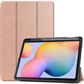 Θήκη για Samsung Galaxy Tab S6 Lite, τρίπτυχη, ροζ rose gold