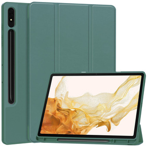 Θήκη για Samsung Galaxy Tab S9+ με υποδοχή γραφίδας, πράσινη