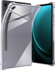 Θήκη για Samsung Galaxy Tab S9 FE, με υποδοχή γραφίδας, σιλικόνη, διαφανής