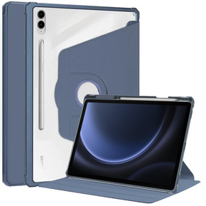Θήκη για Samsung Galaxy Tab S9 FE+ Plus, με υποδοχή γραφίδας, περιστρεφόμενη κατά 360°, μπλε