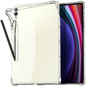 Θήκη για Samsung Galaxy Tab S9 FE+ Plus, με υποδοχή γραφίδας, σιλικόνη, διαφανής