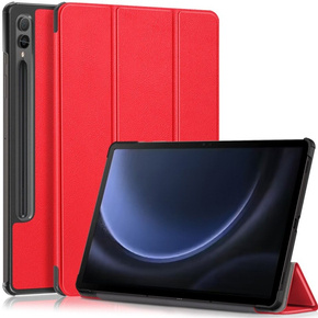 Θήκη για Samsung Galaxy Tab S9 FE+ Plus, Smartcase με χώρο για γραφίδα, κόκκινη