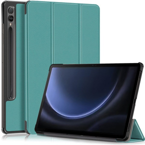 Θήκη για Samsung Galaxy Tab S9 FE+ Plus, Smartcase με χώρο για γραφίδα, πράσινη