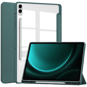 Θήκη για Samsung Galaxy Tab S9 FE+ Plus, Smartcase Hybrid, με χώρο για γραφίδα, πράσινη