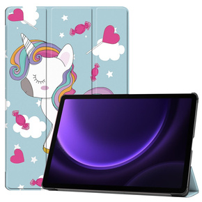 Θήκη για Samsung Galaxy Tab S9 FE, Smartcase Pen Slot, unicorn