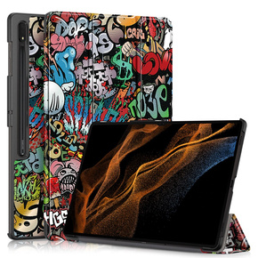 Θήκη για Samsung Galaxy Tab S9 Ultra με θήκη γραφίδας, Πολύχρωμη, Graffiti