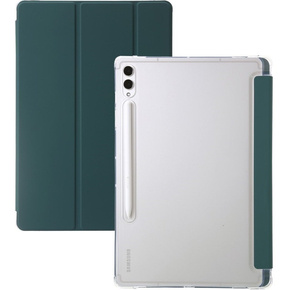 Θήκη για Samsung Galaxy Tab S9 Ultra, Smartcase Hybrid, με χώρο για γραφίδα, σκούρα πράσινη