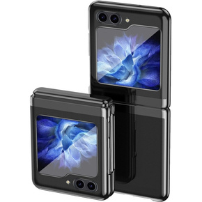 Θήκη για Samsung Galaxy Z Flip6 5G, PC Case, διαφανής / μαύρη