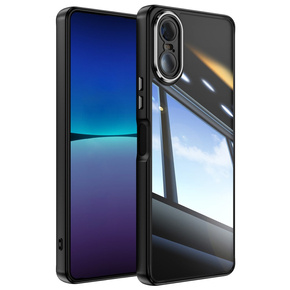 Θήκη για Sony Xperia 10 VI, Fusion Hybrid, με προστασία κάμερας, διαφανής / μαύρη