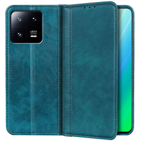 Θήκη για Xiaomi 13, Wallet Litchi Leather, πράσινη