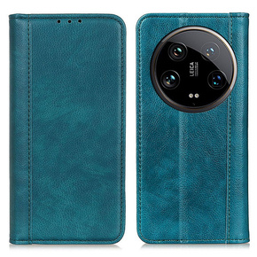Θήκη για Xiaomi 14 Ultra, Wallet Litchi Leather, πράσινη