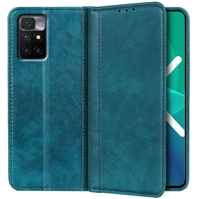 Θήκη για Xiaomi Redmi 10, Wallet Litchi Leather, πράσινη