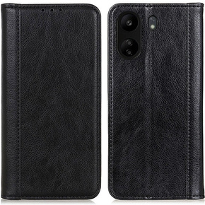 Θήκη για Xiaomi Redmi 13C / Poco C65, Wallet Litchi Leather, μαύρη