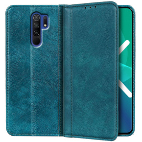 Θήκη για Xiaomi Redmi 9, Wallet Litchi Leather, πράσινη