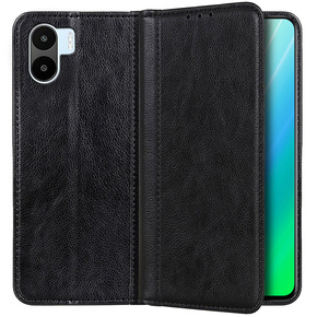 Θήκη για Xiaomi Redmi A1 4G / A2 4G, Wallet Litchi Leather, μαύρη
