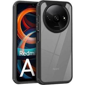 Θήκη για Xiaomi Redmi A3, Fusion Hybrid, με προστασία κάμερας, διαφανής / μαύρη