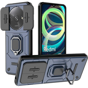 Θήκη για Xiaomi Redmi A3, KickStand Camera Lens, μπλε