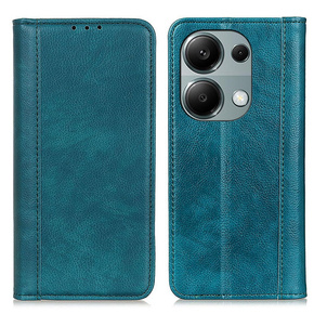 Θήκη για Xiaomi Redmi Note 13 Pro 4G, Wallet Litchi Leather, πράσινη