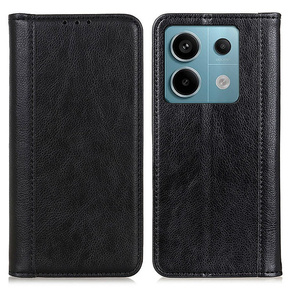 Θήκη για Xiaomi Redmi Note 13 Pro 5G, Wallet Litchi Leather, μαύρη