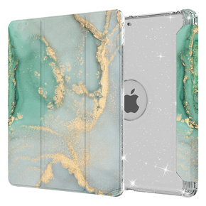 Θήκη για iPad 10.2 2019/2020/2021, Smartcase Hybrid, με χώρο για γραφίδα, Marble πράσινη