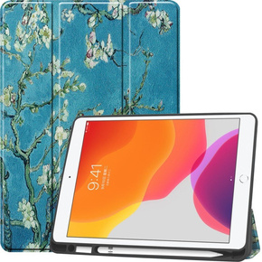 Θήκη για iPad 7/8/9 10.2 2019/2020/2021, Smartcase Pen Slot, cherry blossom