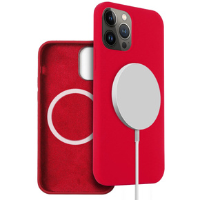 Θήκη για iPhone 13 Pro Max, Silicone MagSafe, κόκκινη
