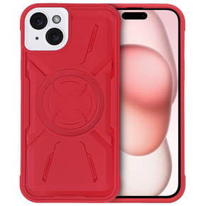 Θήκη για iPhone 15 Plus, ERBORD Armor Mag, κόκκινη