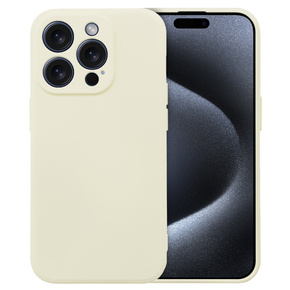 Θήκη για iPhone 15 Pro, ERBORD Smooth, κρεμ χρώματος