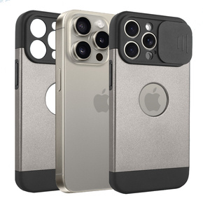 Θήκη για iPhone 15 Pro Max, ERBORD MagProtect Slide Camera, γκρι τιτανίου