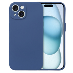 Θήκη για iPhone 15, Silicone Lite, σκούρο μπλε