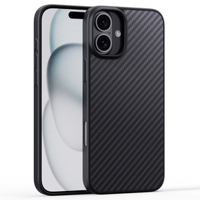 Θήκη για iPhone 16, Aramid Fiber Cover, μαύρη