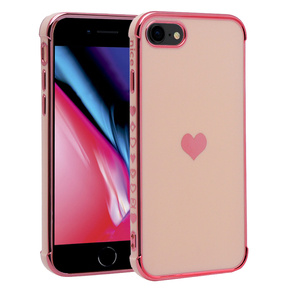 Θήκη για iPhone 7/8/SE 2020/SE 2022, Electro heart, ροζ rose gold