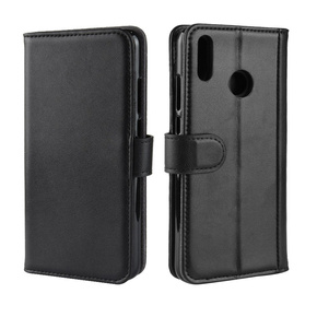 Θήκη με πτερύγιο για Huawei Honor 8X, Split Leather Wallet, μαύρη