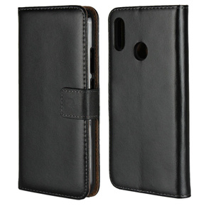 Θήκη με πτερύγιο για Huawei P20 Lite, Split Leather Wallet, μαύρη