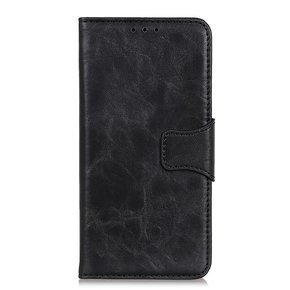 Θήκη με πτερύγιο για Huawei Y6P, Split Leather Wallet, μαύρη
